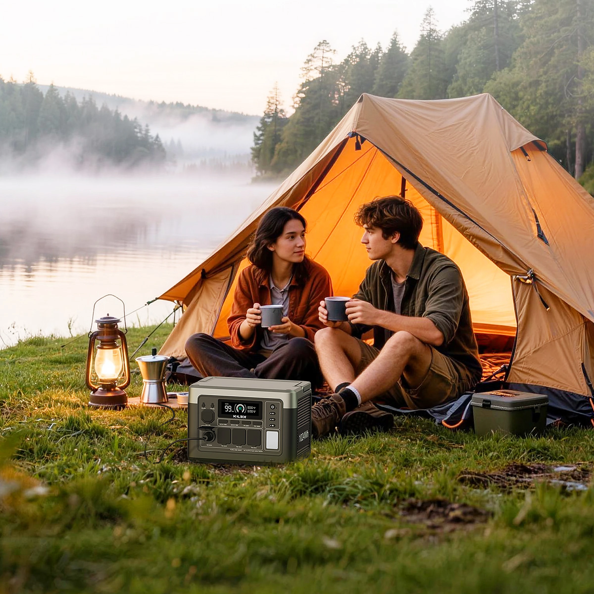 Iluminación de campamento